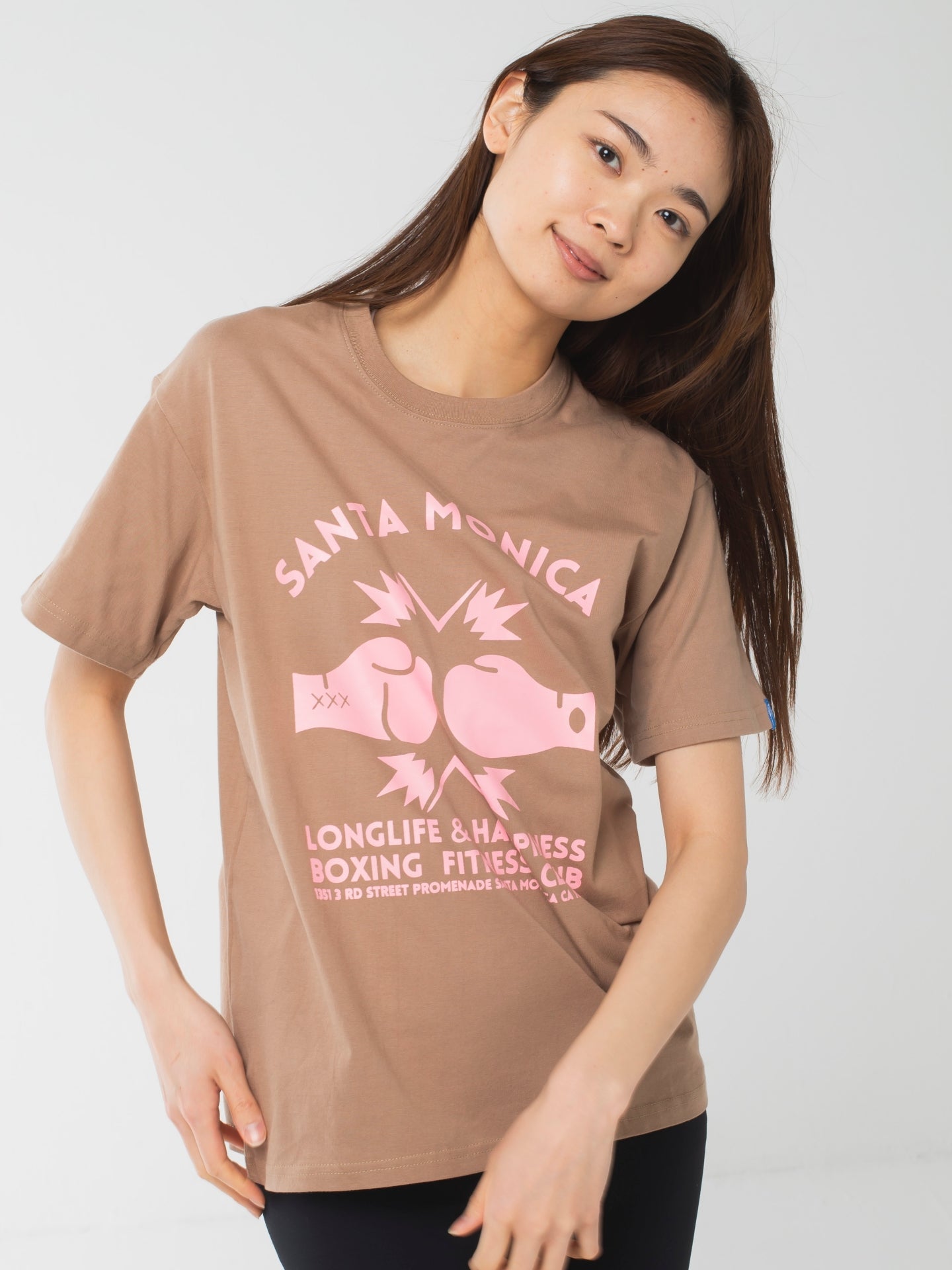 Santa Monica Boxing Gym T-shirts Mocha