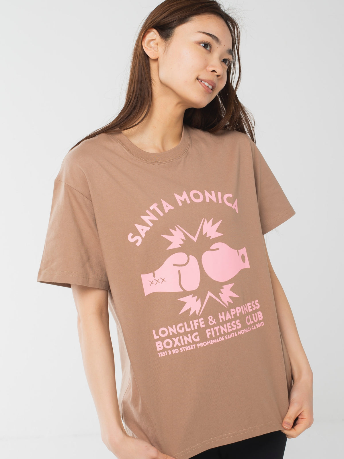 Santa Monica Boxing Gym T-shirts Mocha