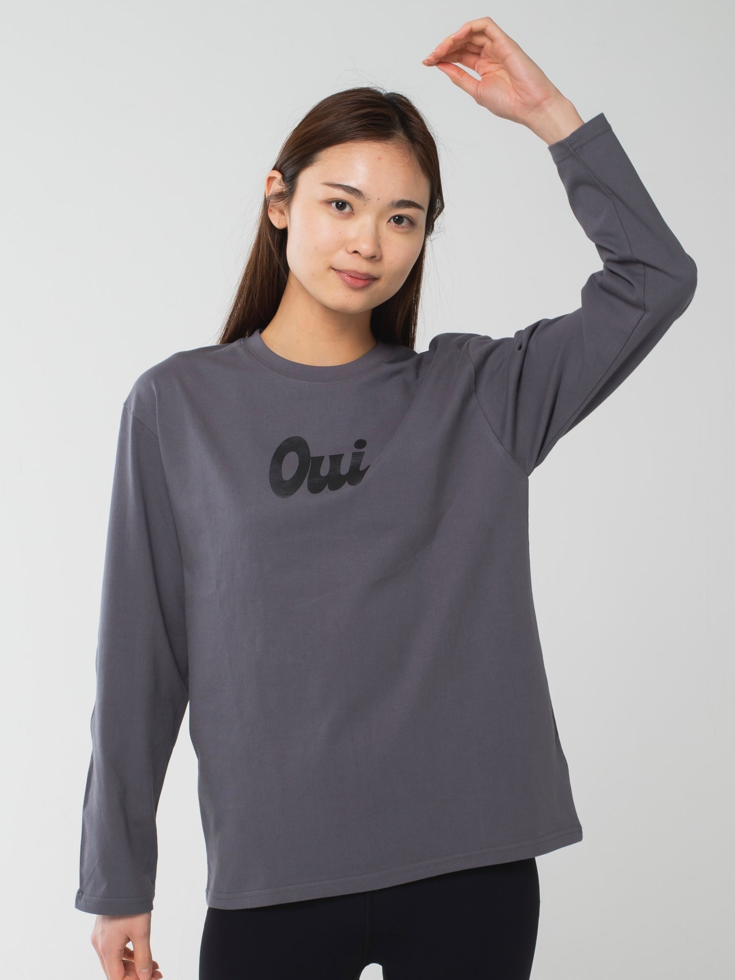 oui Long-Sleeve Tee grey