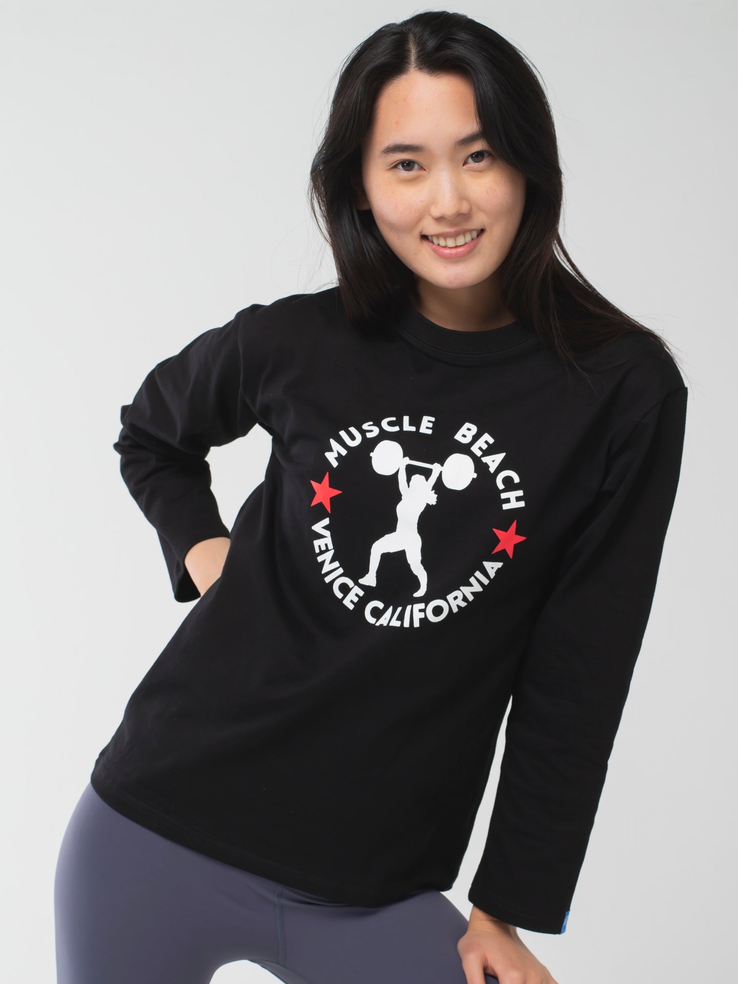 Muscle Beach Long-Sleeve Tee Black