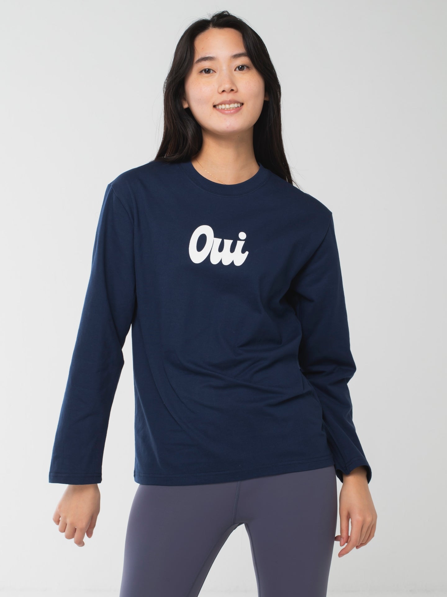 oui Long-Sleeve Tee Navy