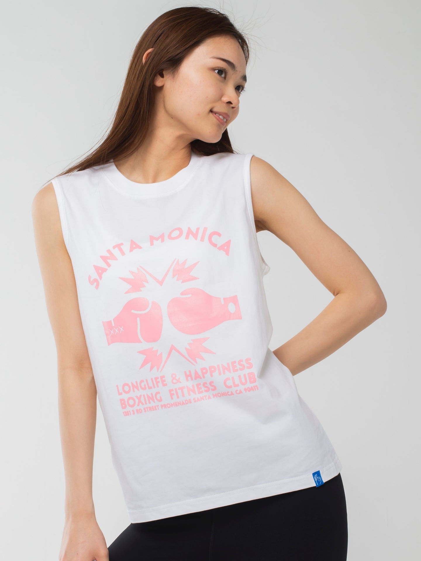 Santa Monica Boxing Gym Tank White