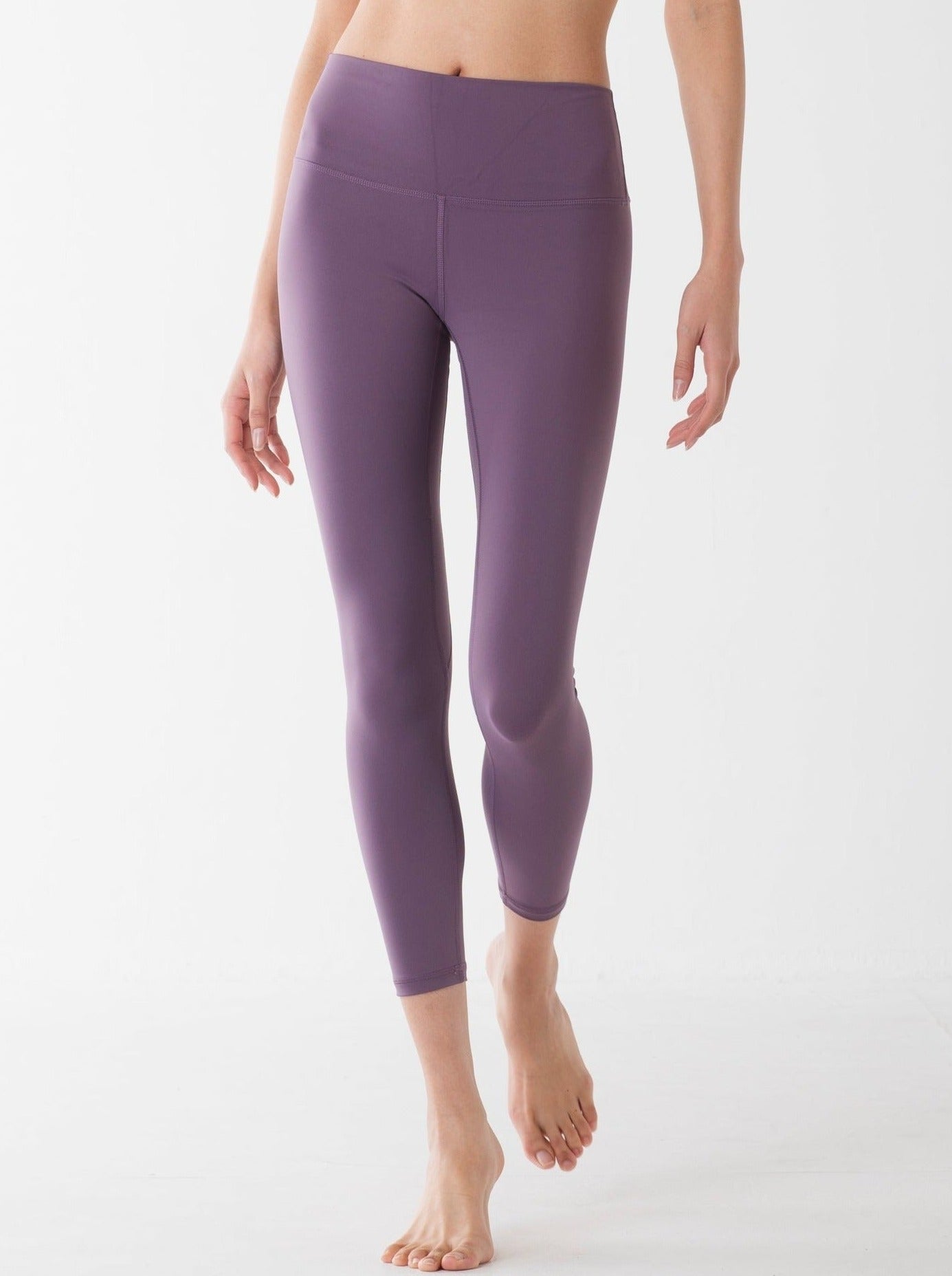 YES Yoga Leggings ハイウエスト レギンス ヨガ ピラティス トレーニング 速乾性 美脚 エマ パープル | KIT STORE  アクティブウェア通販