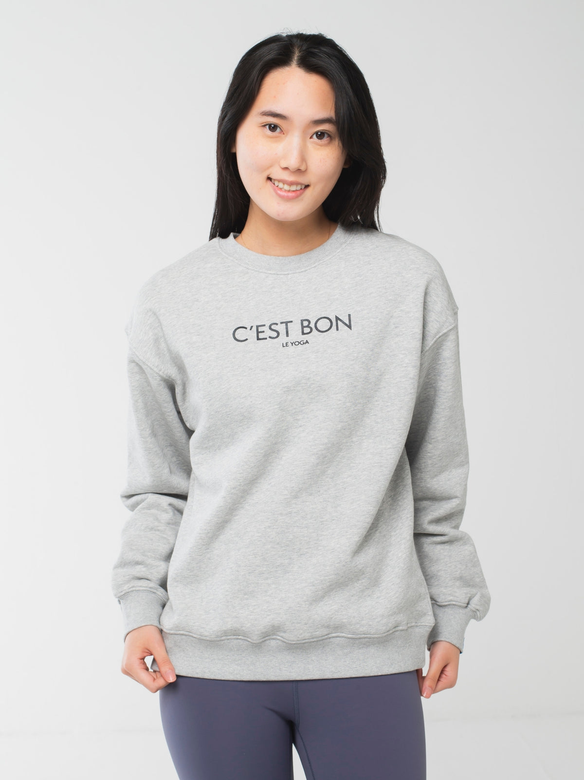 C&#39;est Bon le Yoga Sweatshirts Grey Marl