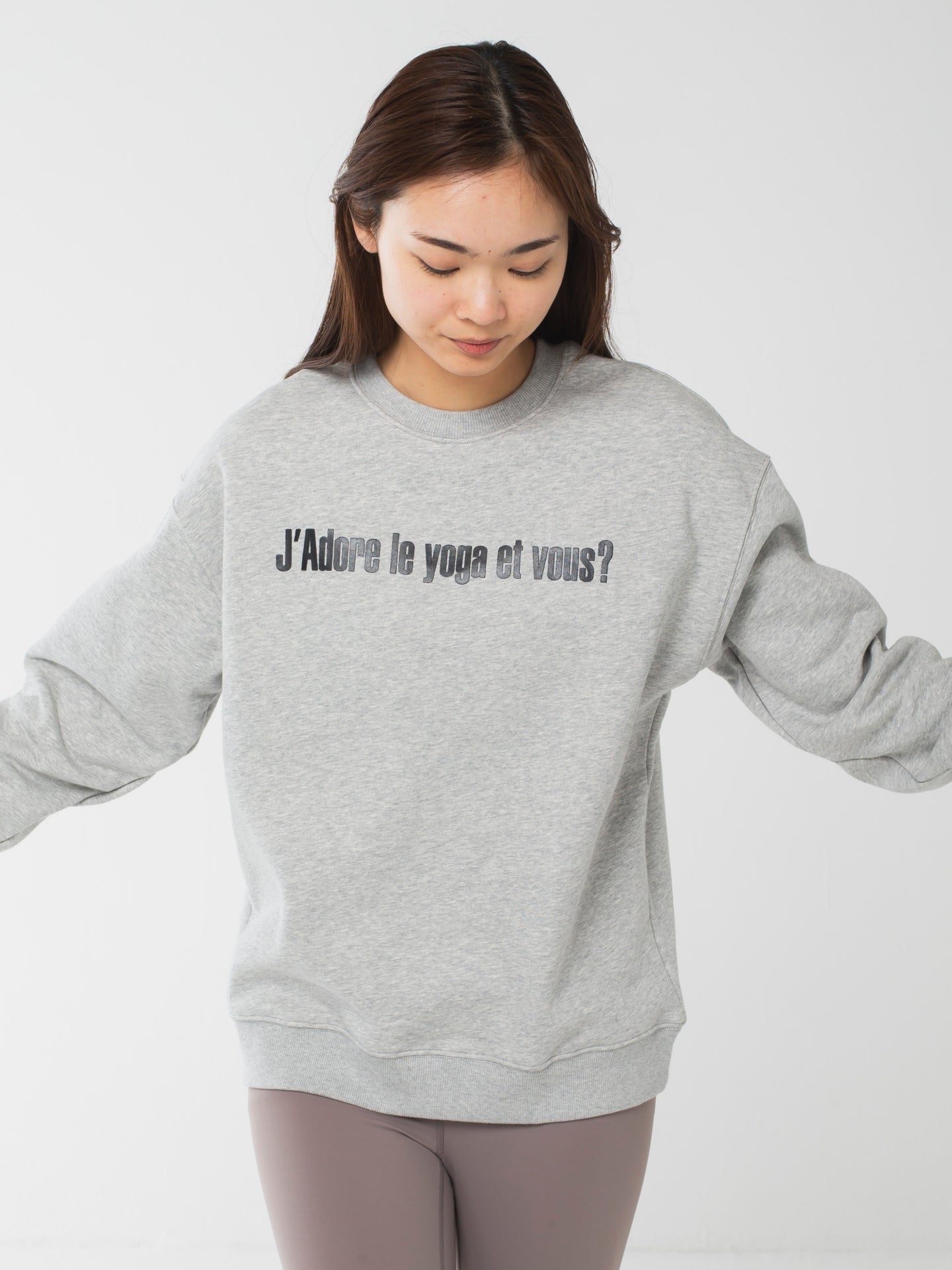 I love yoga Sweat grey marl