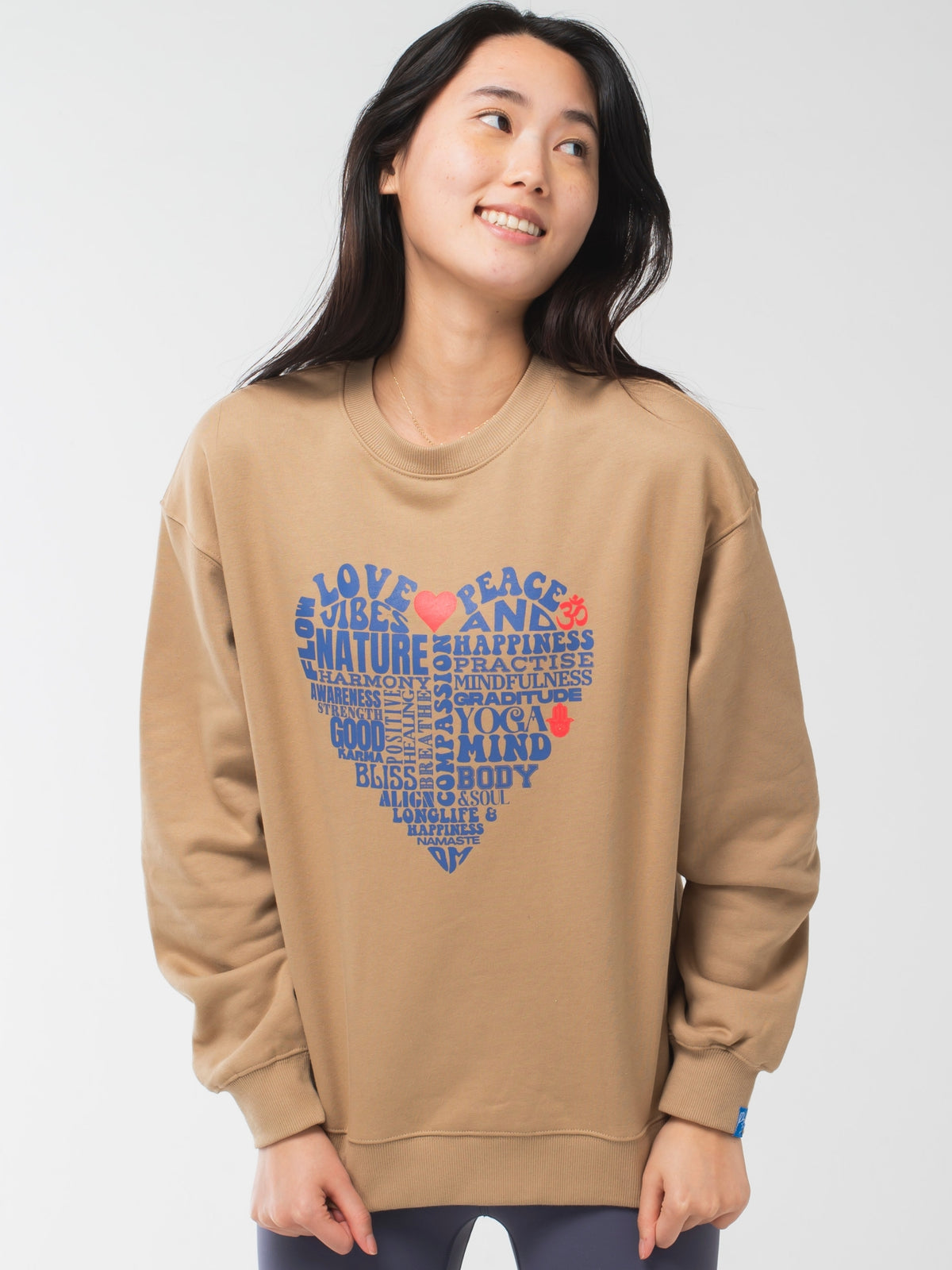 Love &amp; peace Sweat Khaki