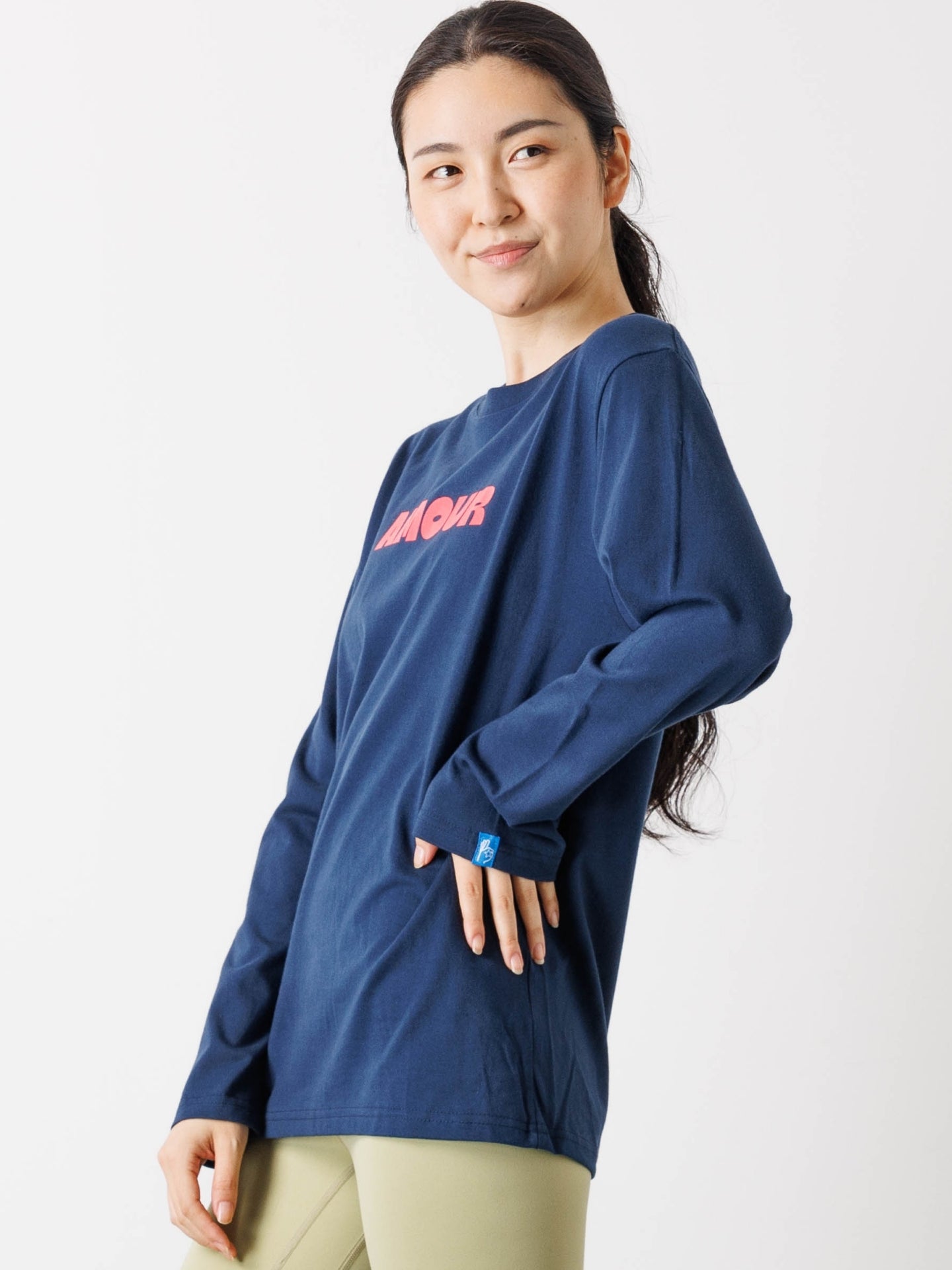 Amour Long-Sleeve Tee Navy