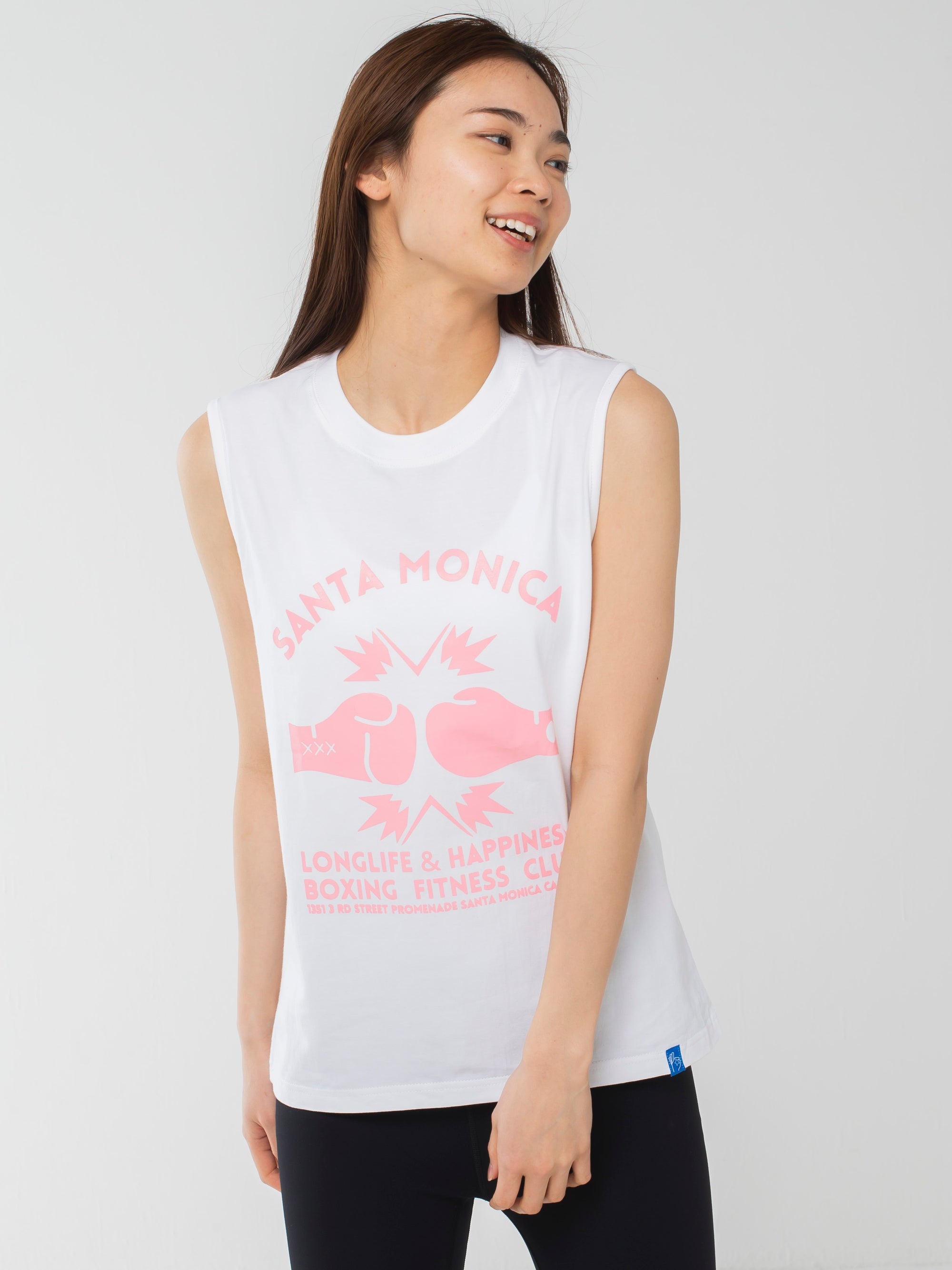 Santa Monica Boxing Gym Tank White