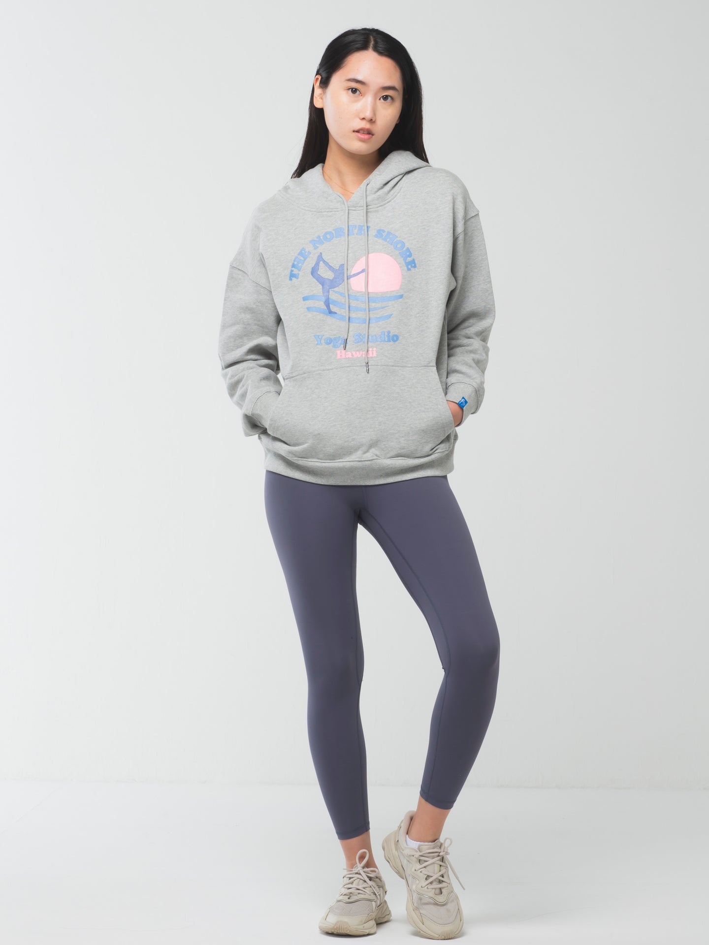 North Shore Hoodie Grey Marl