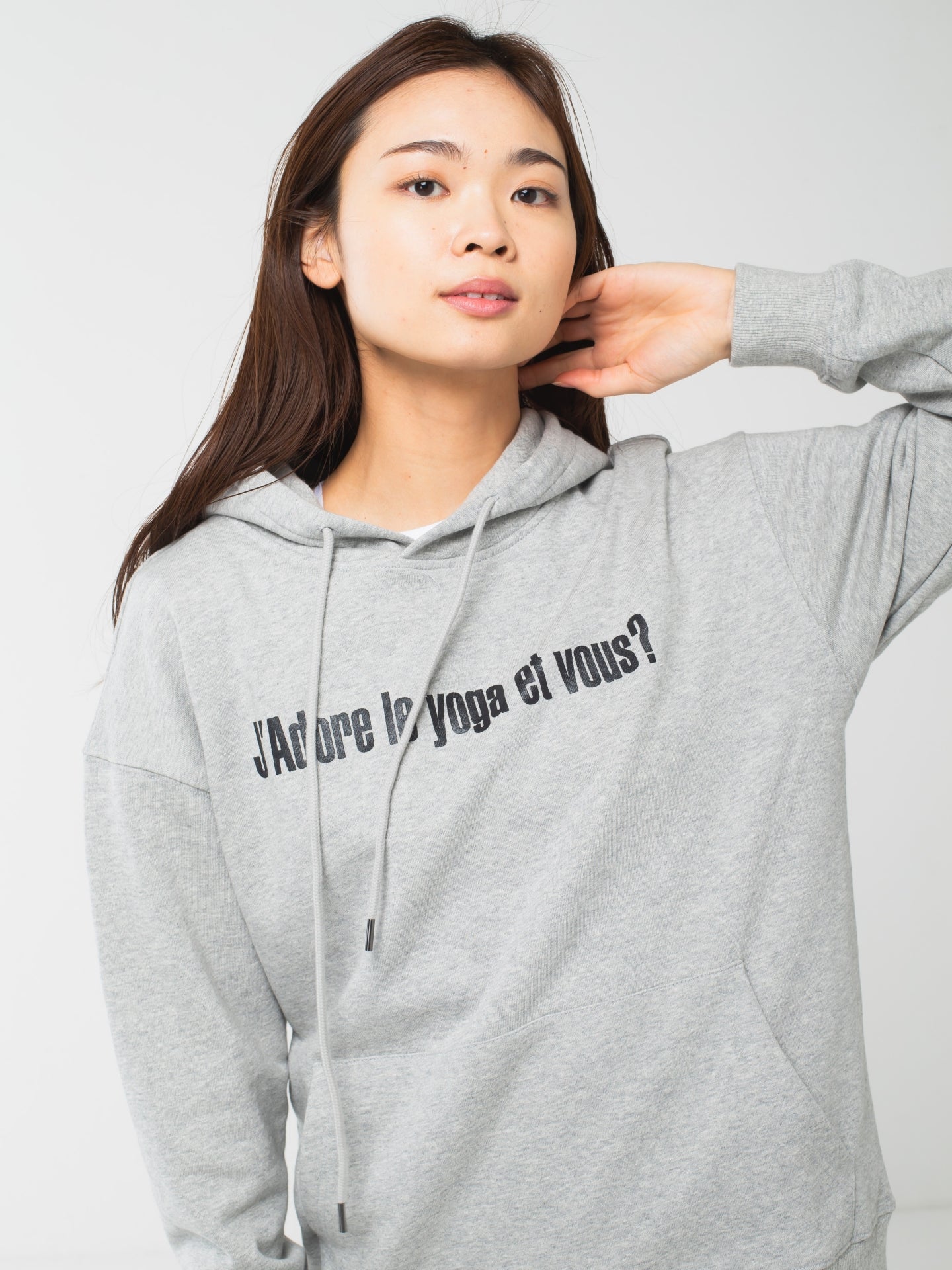 I love yoga Hoodie Grey Marl