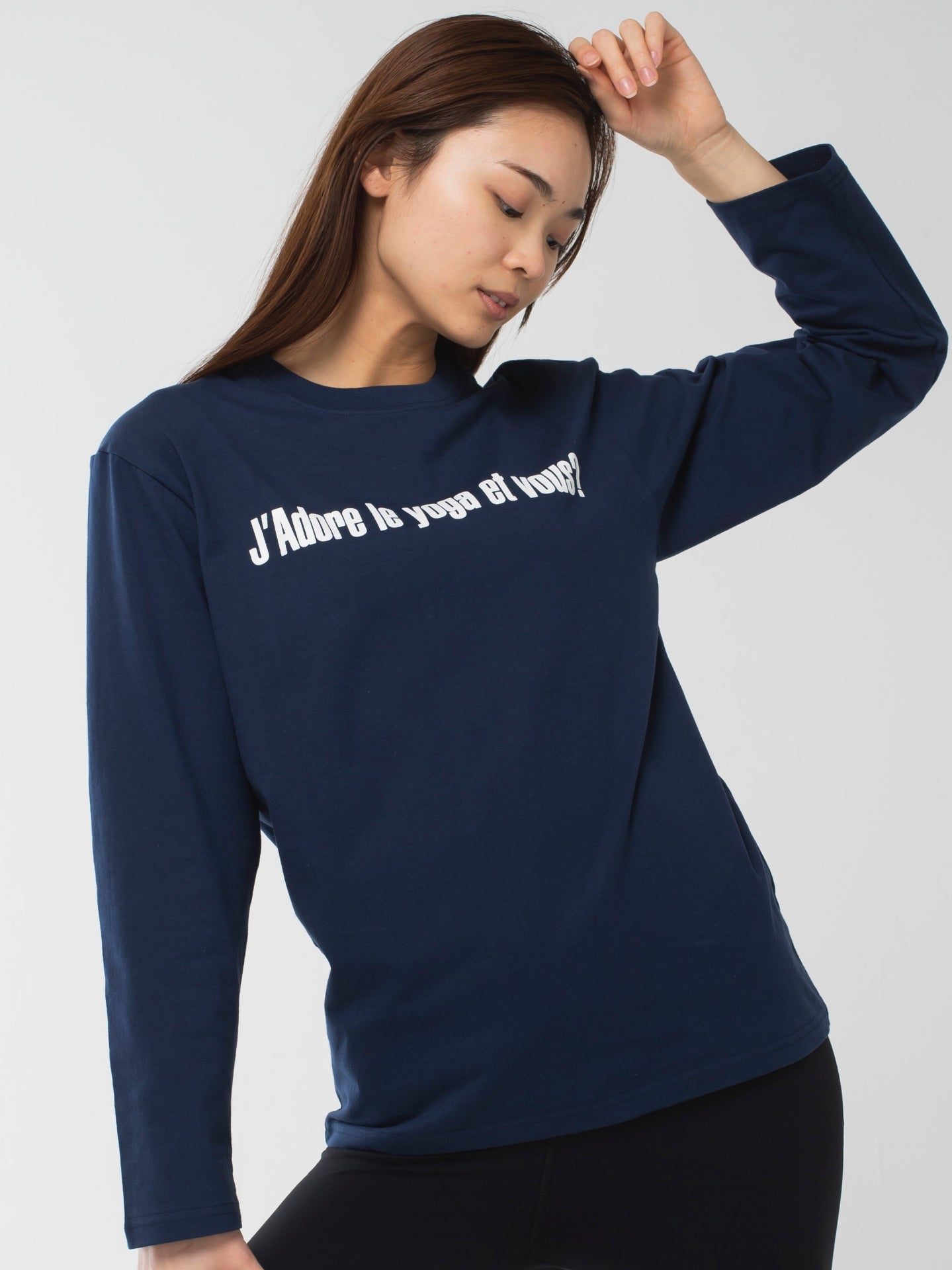 I love yoga Long-Sleeve Tee Navy