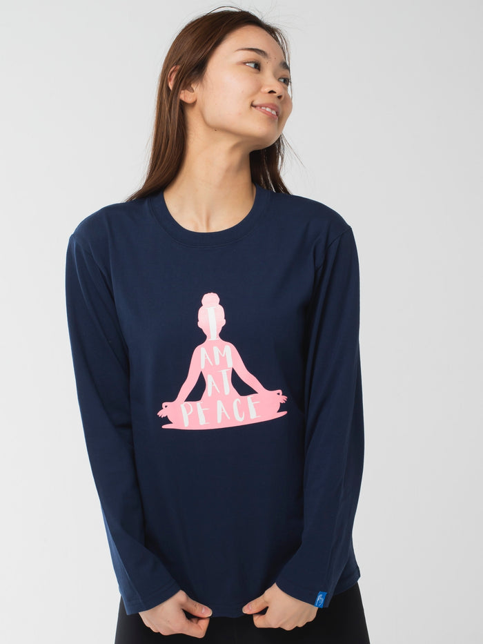 LLH i love yoga ls tee navy | ロゴ ロンT オーバーサイズ | KIT ...