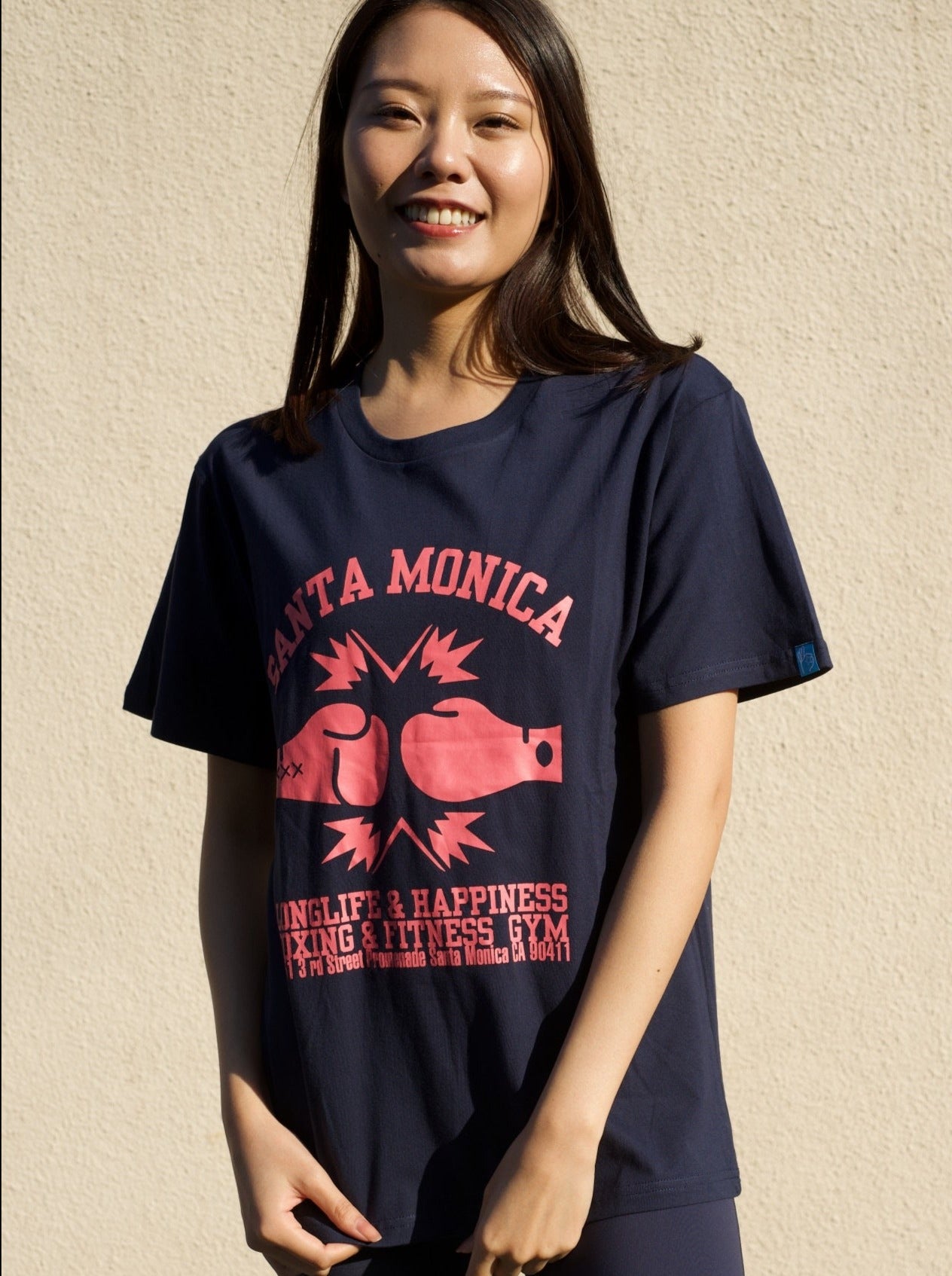 t Santa Monica Boxing Gym t shirts navy T Navy