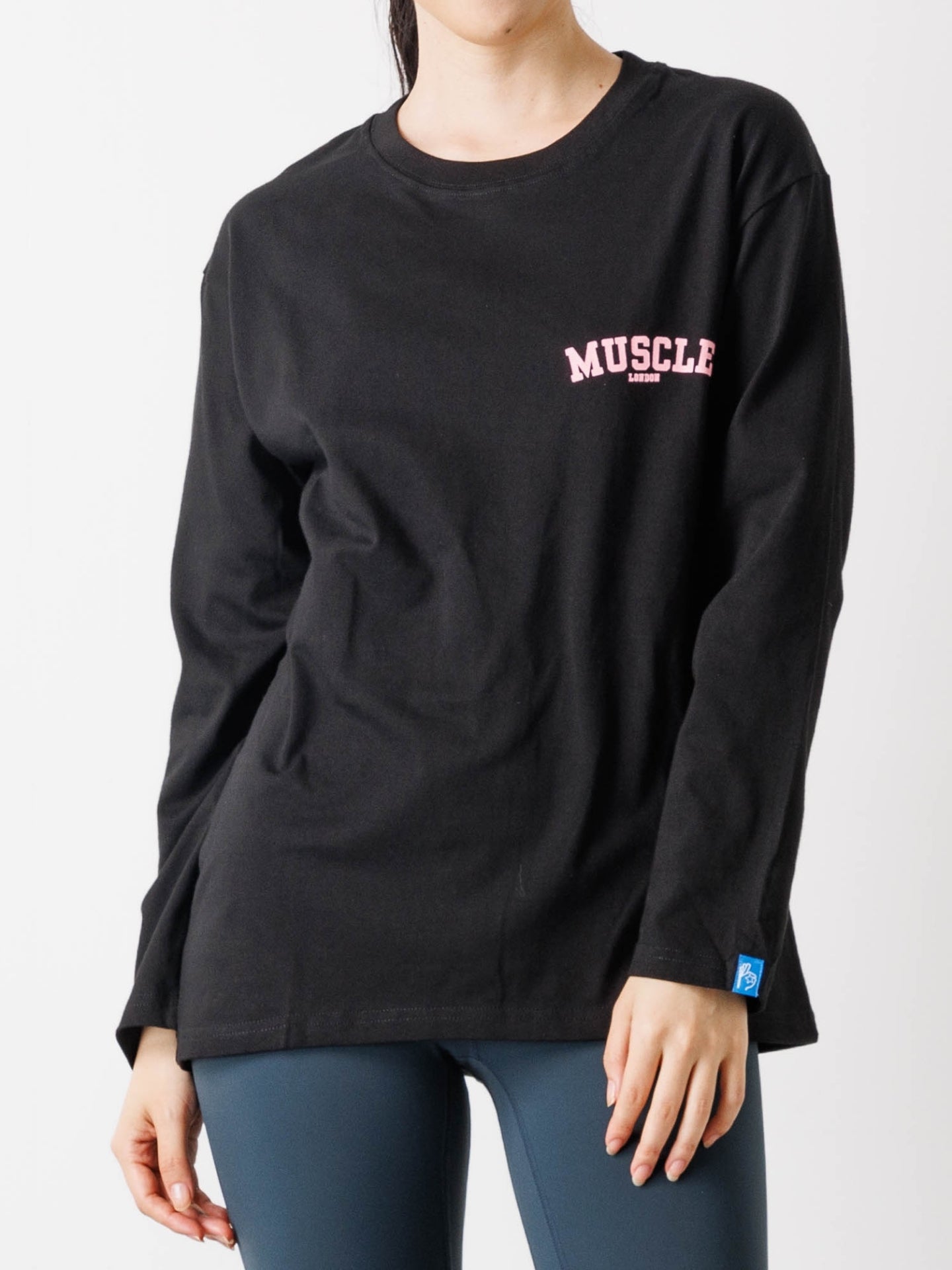 Small Muscle London Long-Sleeve Tee Black