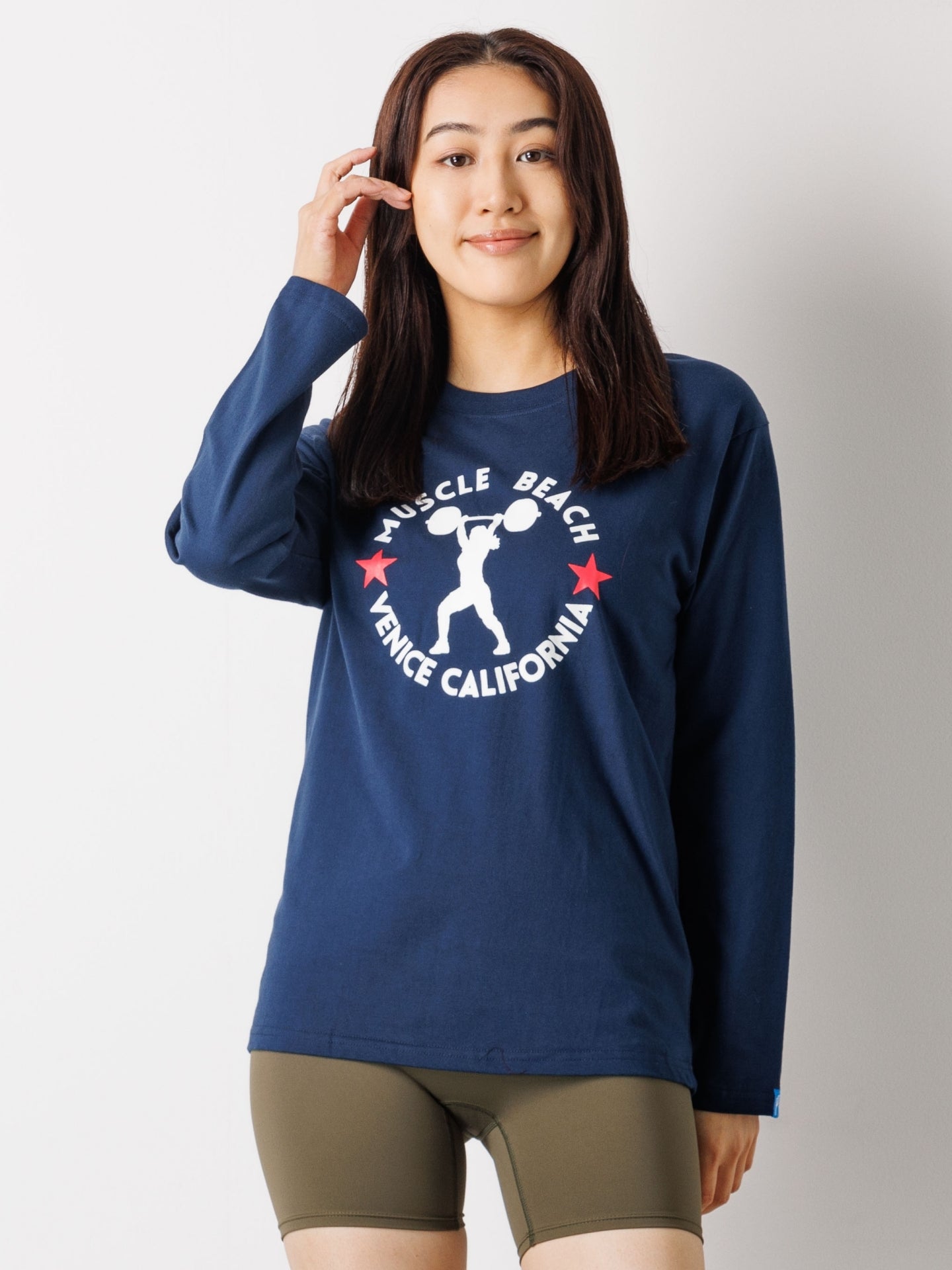 Muscle Beach Long-Sleeve Tee Navy