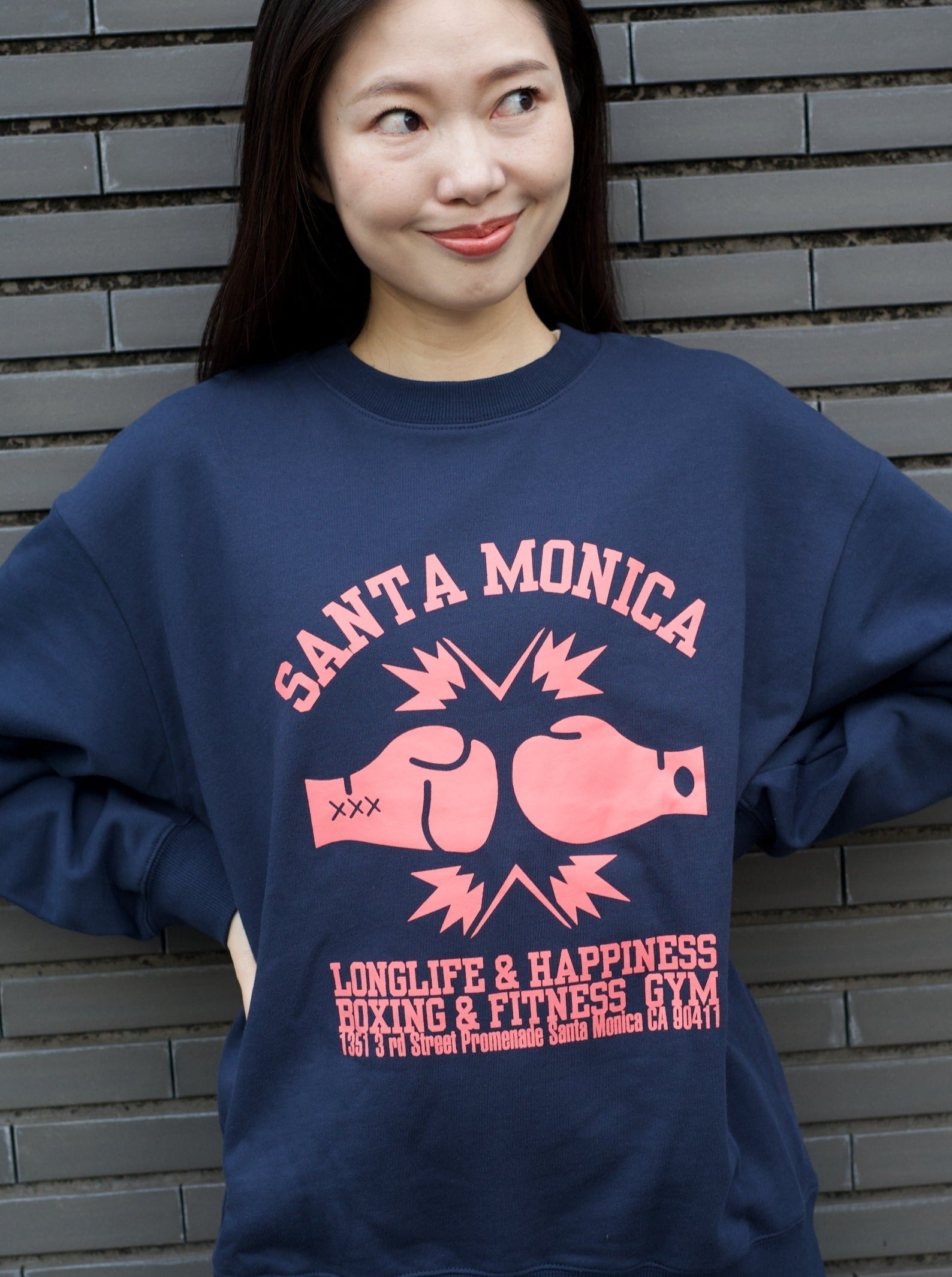 Santa Monica Boxing Gym sweat shirts Navy