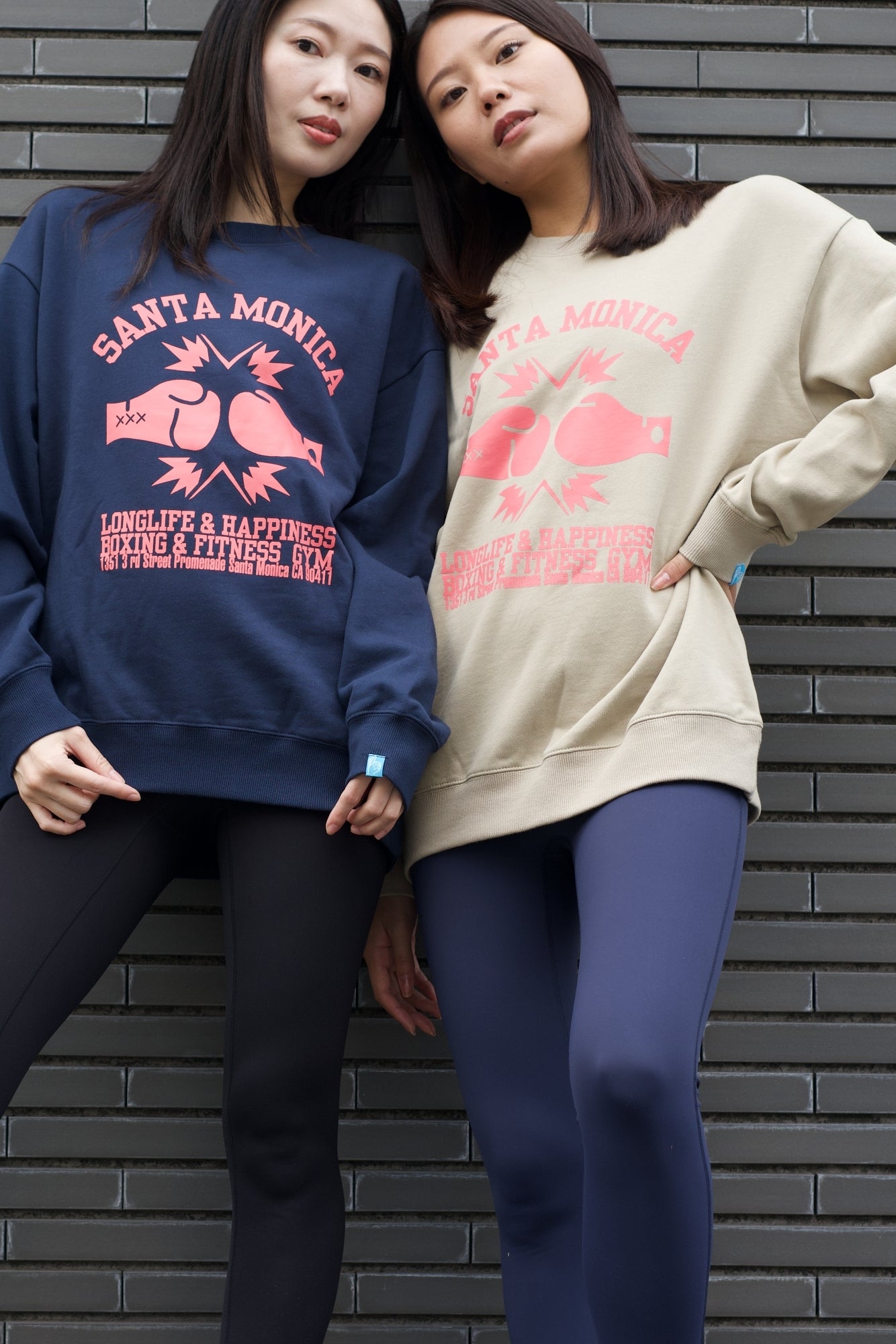 Santa Monica Boxing Gym sweat shirts beige