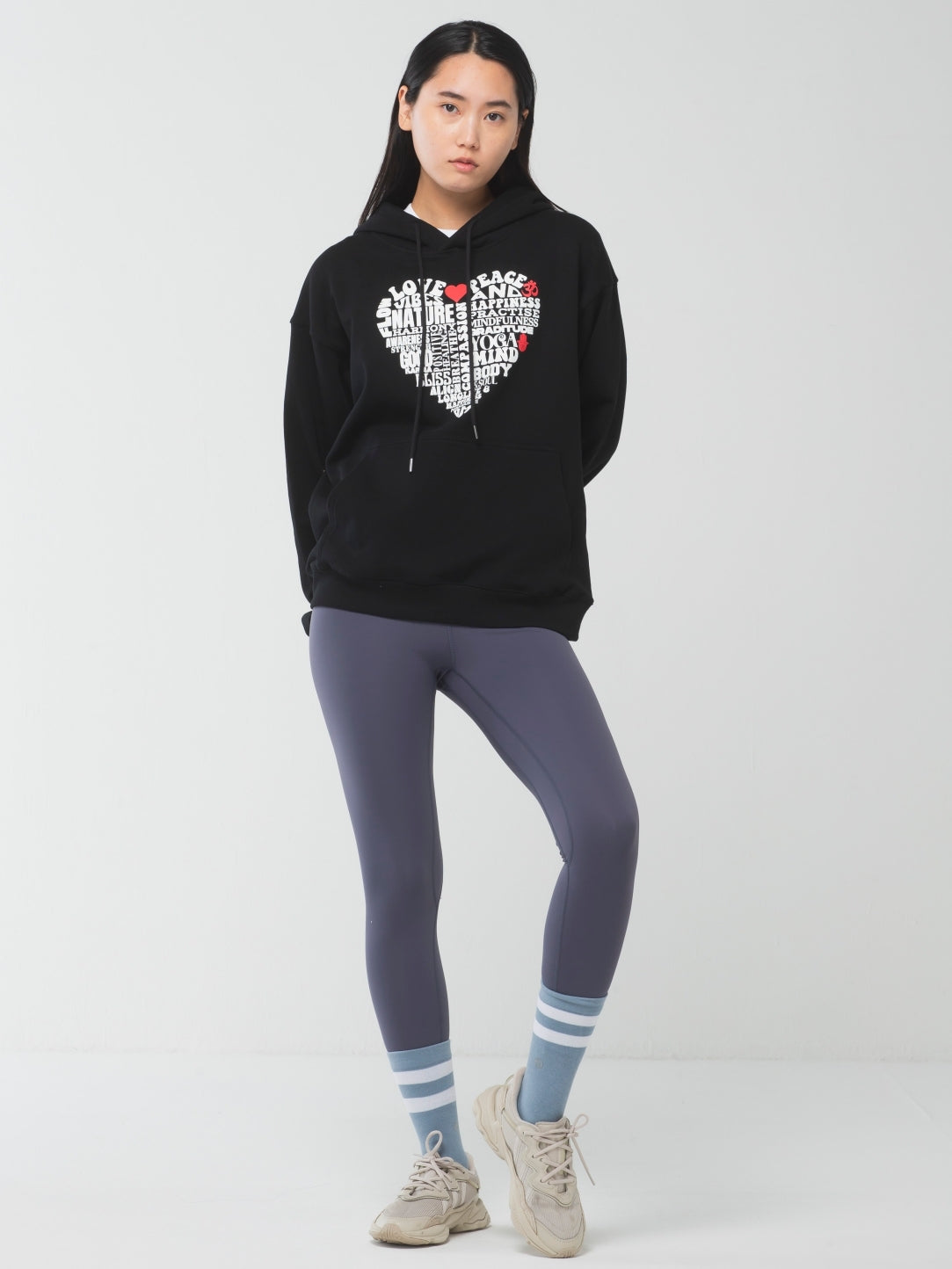 Love & peace Hoodie Black