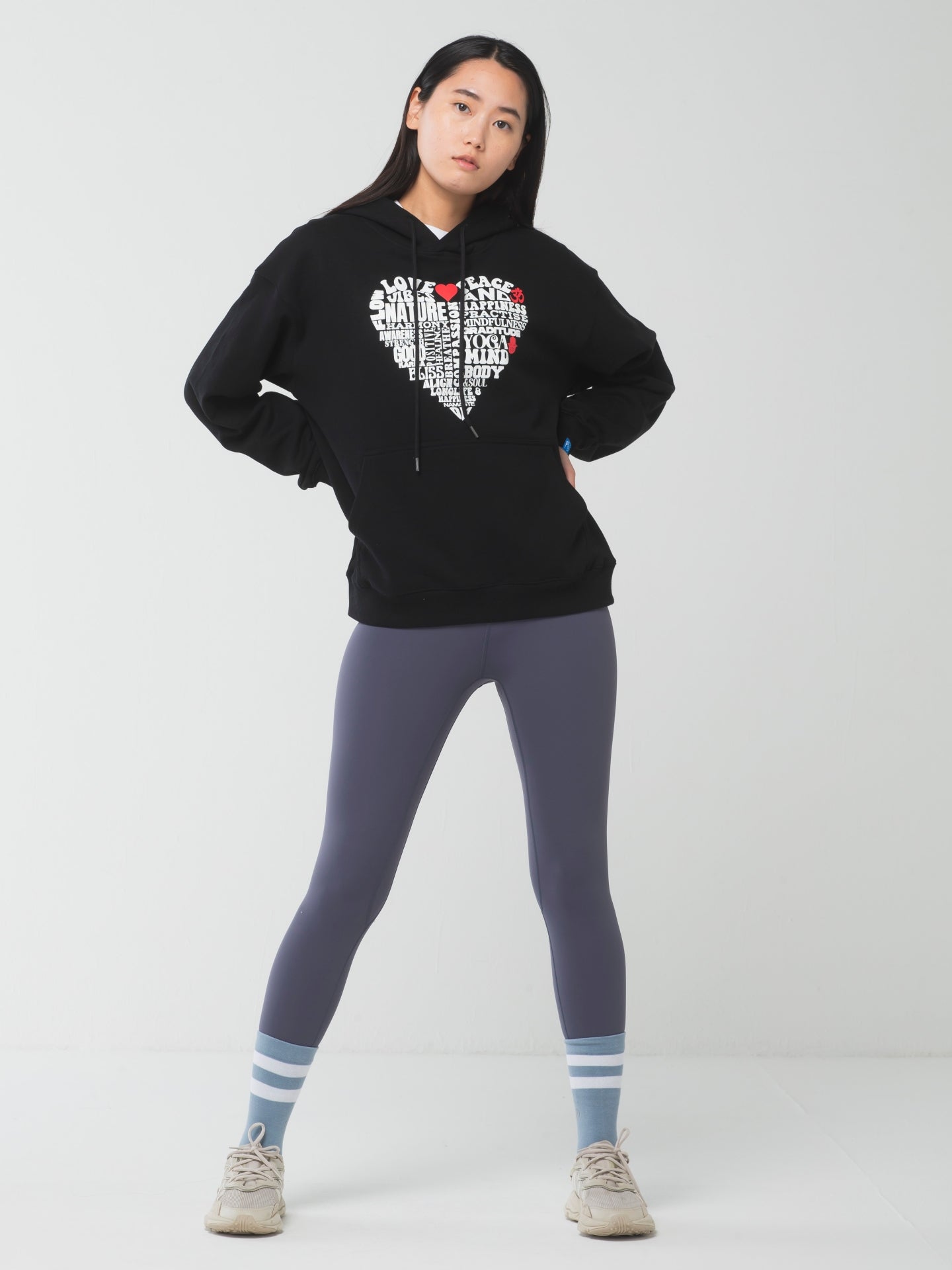 Love & peace Hoodie Black