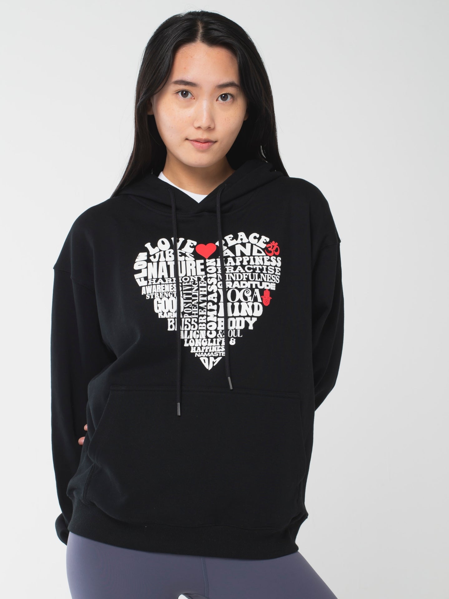 Love & peace Hoodie Black