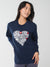 Love & peace Long-Sleeve Tee Navy