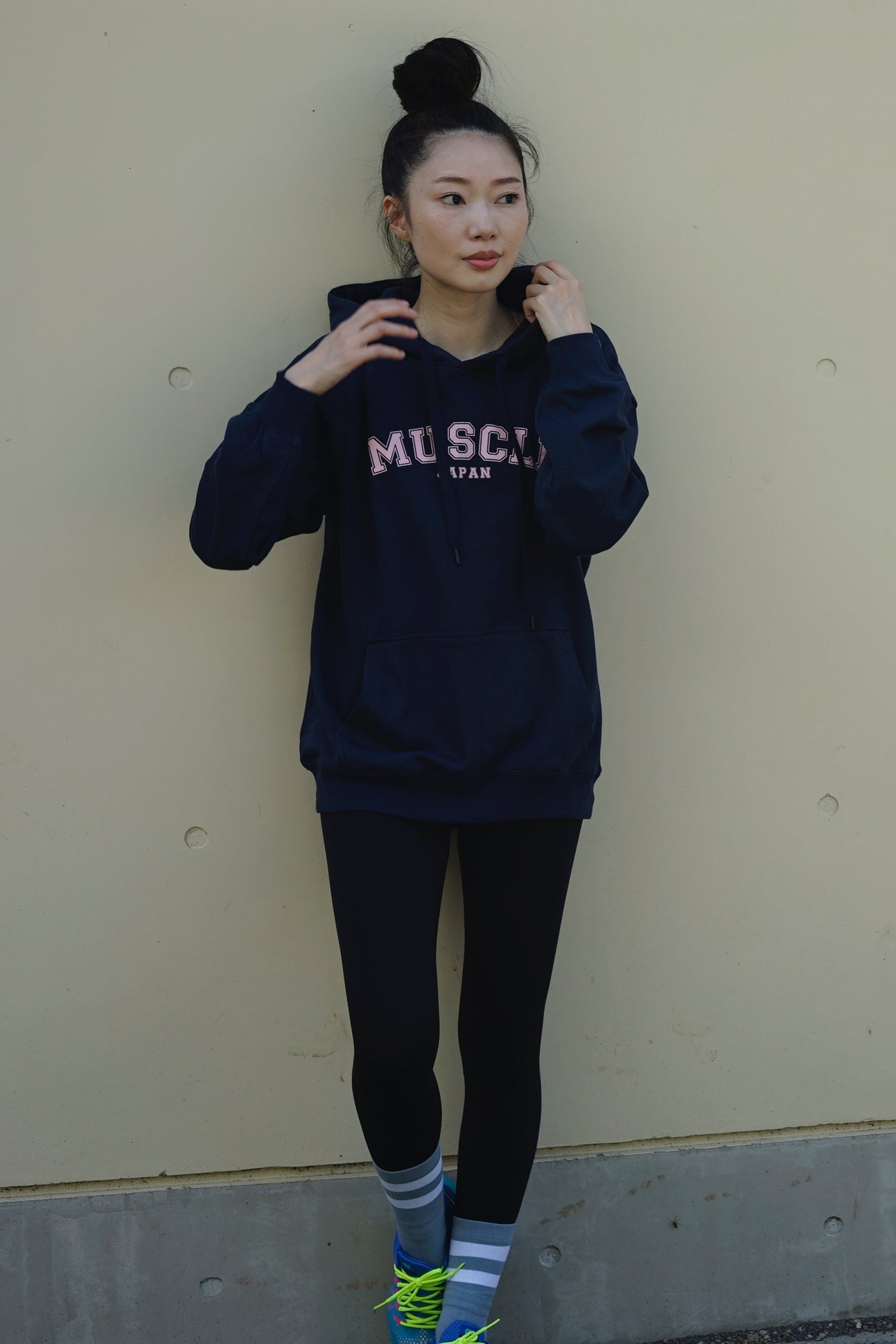 Muscle Japan Hoodie Navy