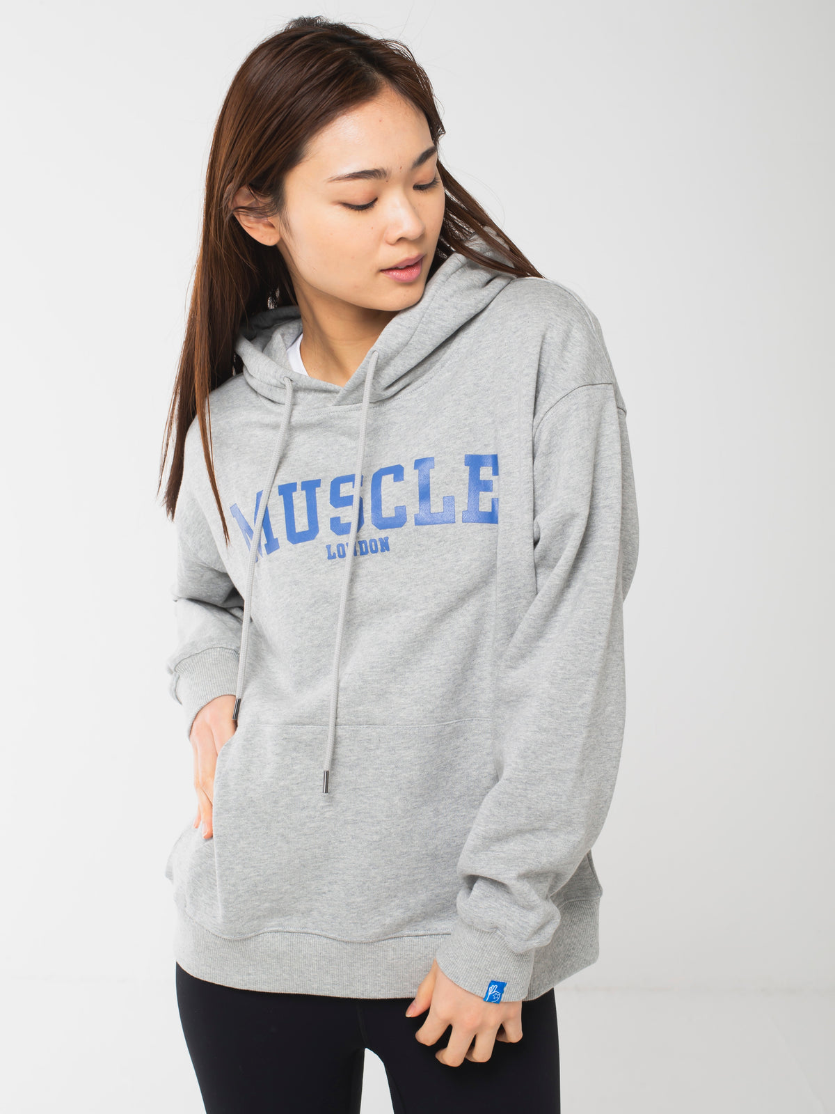 Muscle London Hoodie grey marl