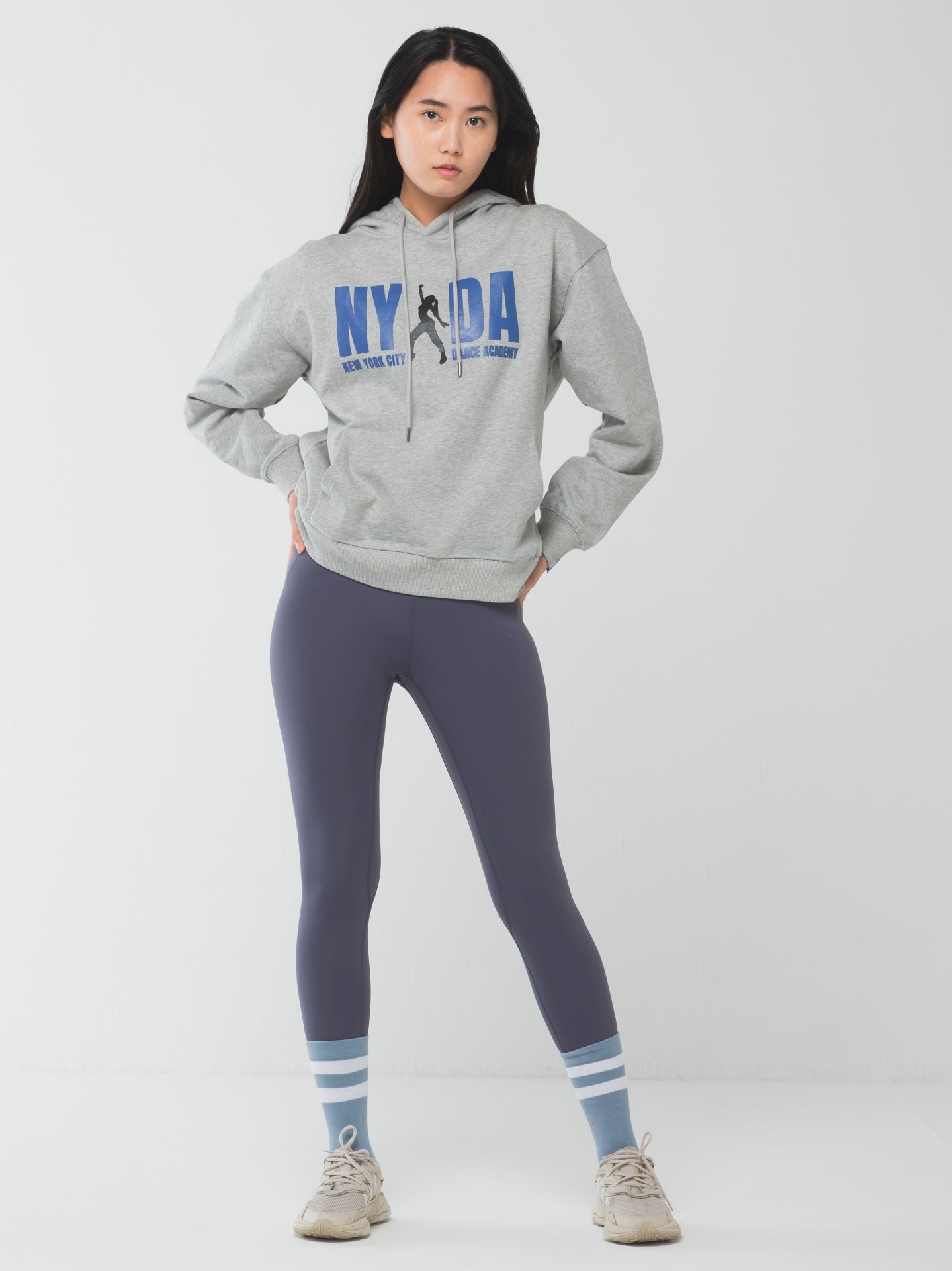 New York Dance Hoodie Grey Marl