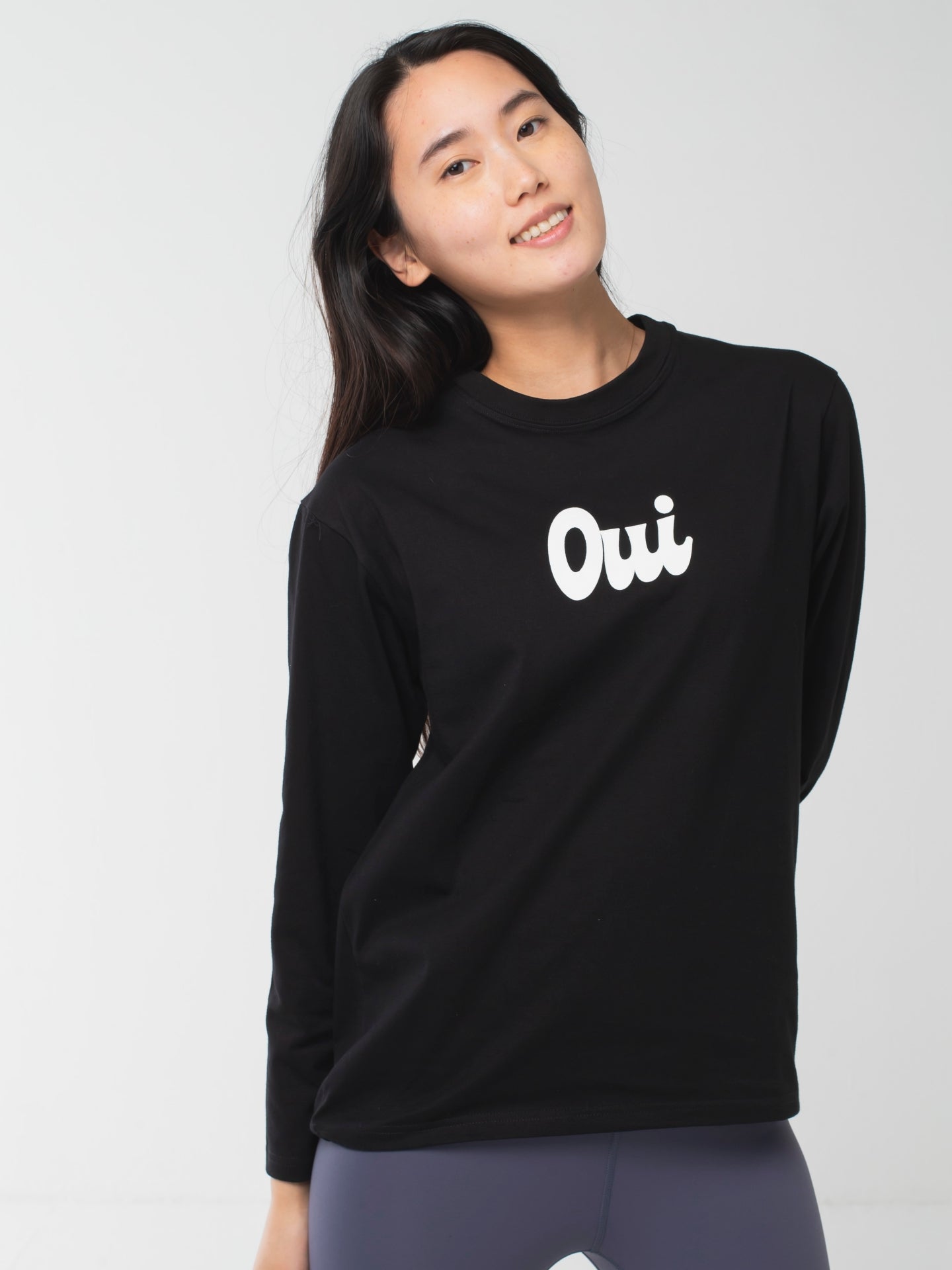 oui Long-Sleeve Tee Black