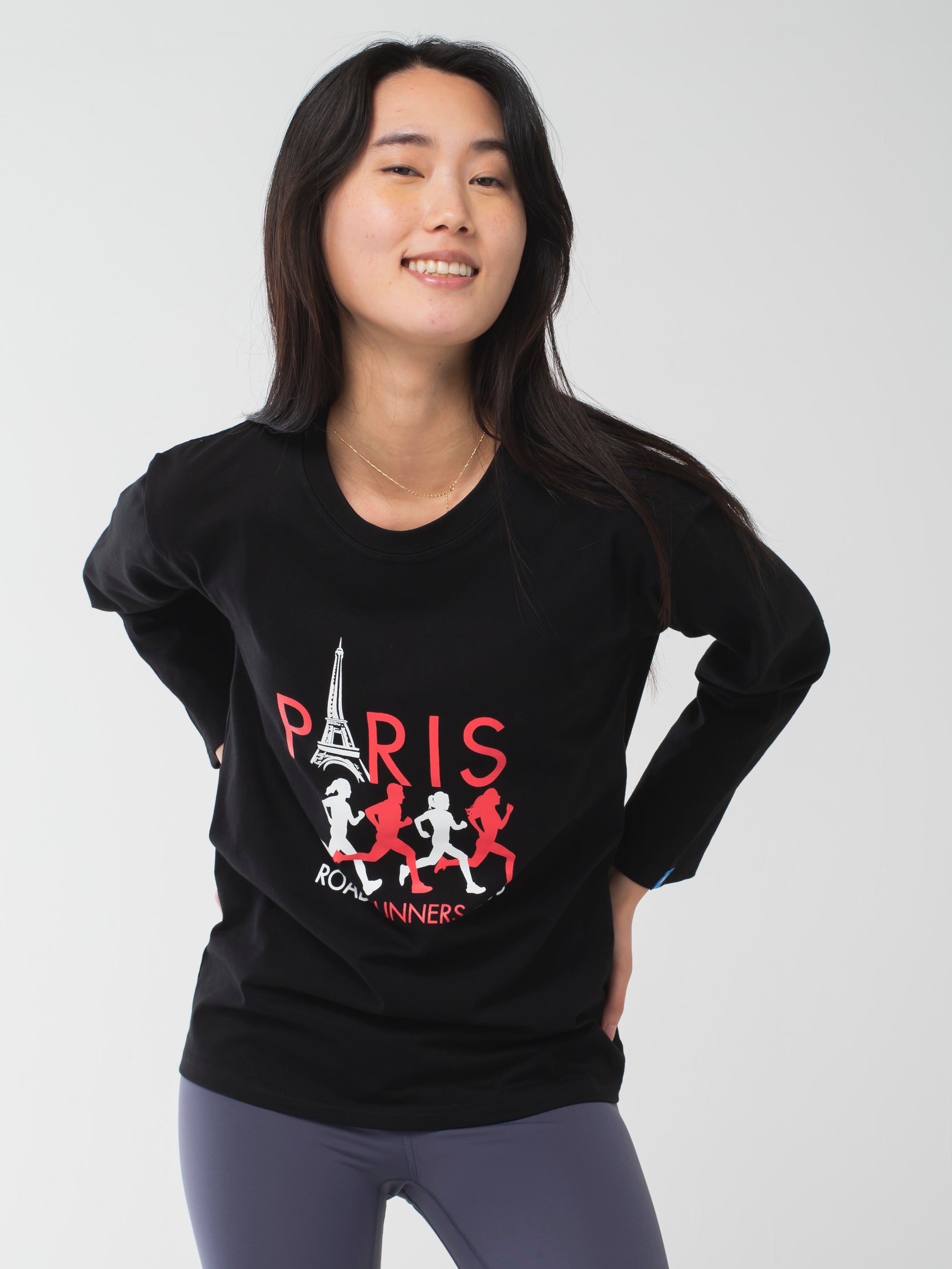 Paris Runners Club Long-Sleeve Tee Black