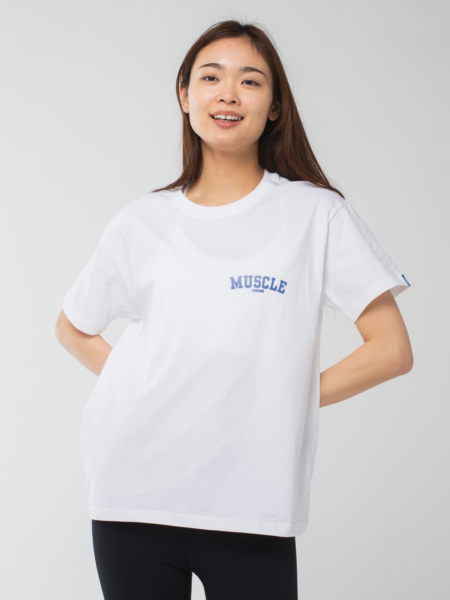 LLH small muscle japan t-shirts white | ロゴT レディース 筋トレ ...