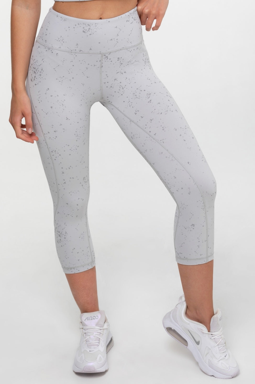 L'urv SUMMIT 3/4 leggings Grey カプリ丈 トレーニングレギンス グレー＊シルバー